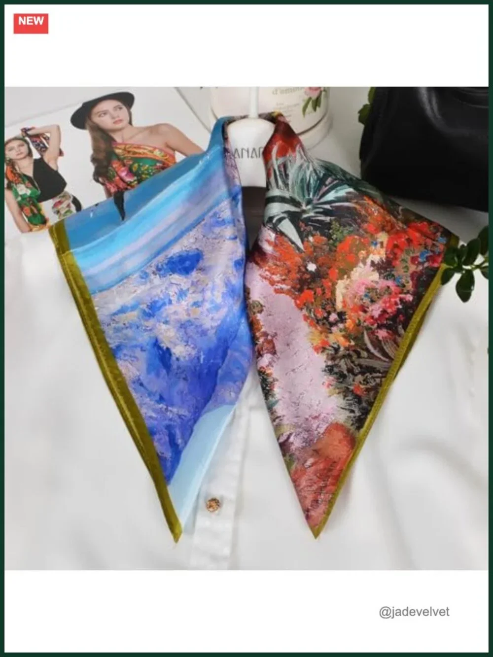 100% Mulberry Silk Neck Scarf 21